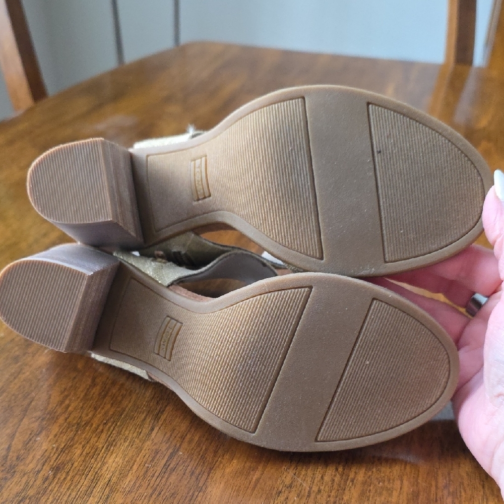 Tom's Majorca Champagne Gold Women's Heeled Sandals - Picture 4 of 11